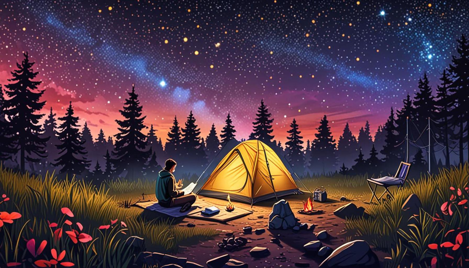 Writing Under the Stars: The Influence of Camping on the Development of Stories and Poems